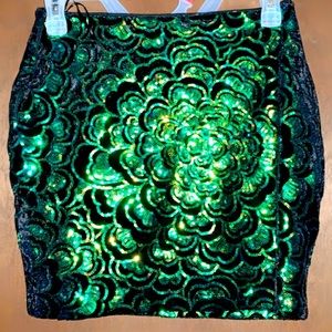 H&M velvet and sequin miniskirt